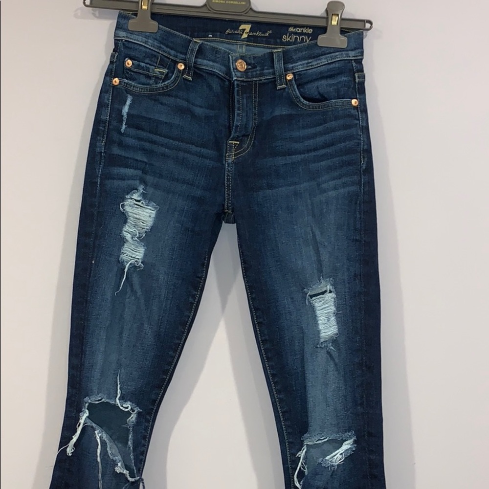 7 For All Mankind Ripped Jeans - Picture 2 of 4